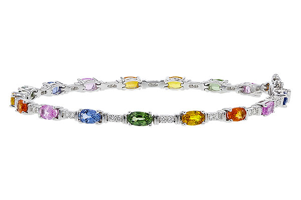 A301-84259: BRACELET 4.76 MULTI-COLOR SAPPH 5.08 TGW (7")