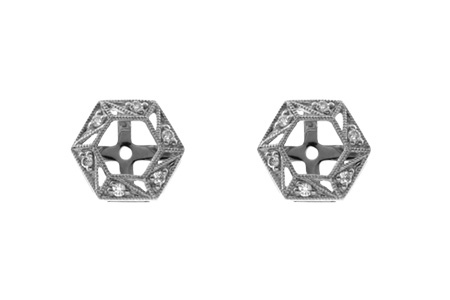 F027-36013: EARRING JACKETS .08 TW (FOR 0.50-1.00 CT TW STUDS)