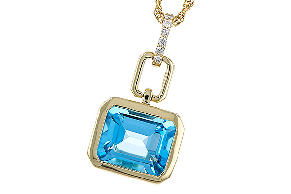 L301-86085: NECKLACE 3.26 BLUE TOPAZ 3.30 TGW (10x8MM BT)